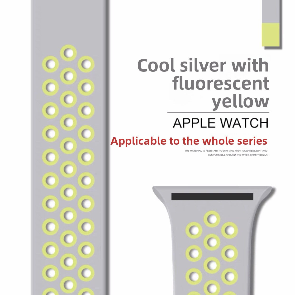 Breathable silicone wristband
