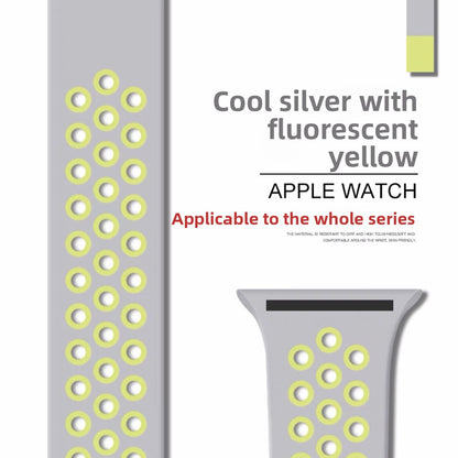 Breathable silicone wristband