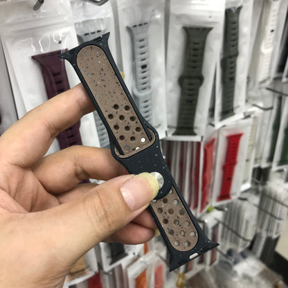 Breathable silicone wristband