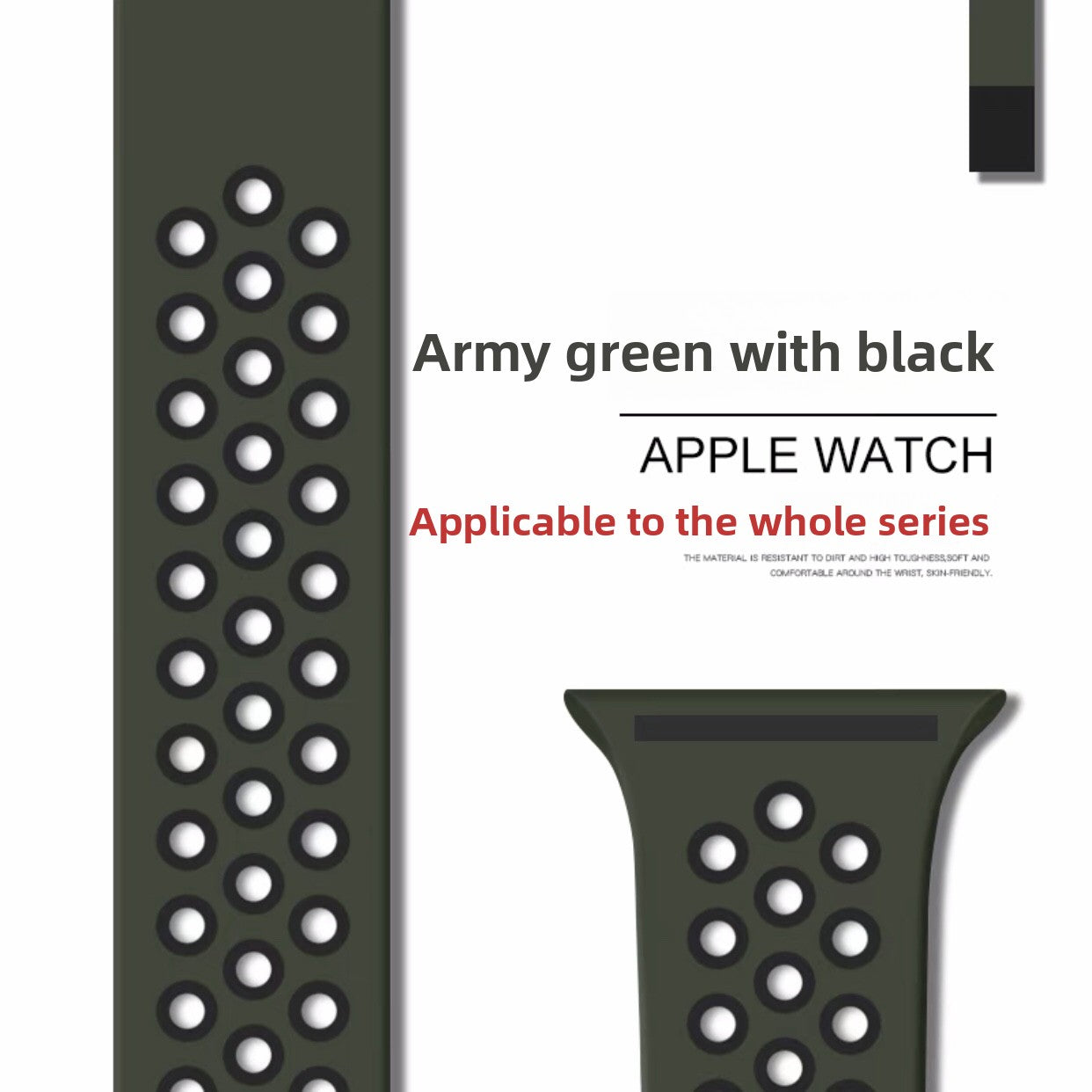 Breathable silicone wristband