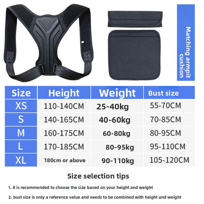 Breathable sitting posture spinal correction belt