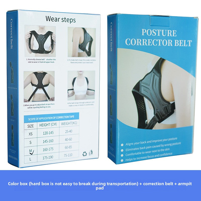 Breathable sitting posture spinal correction belt