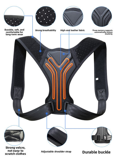 Breathable sitting posture spinal correction belt