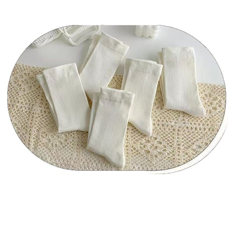 Breathable Solid Color Mid-Calf Socks