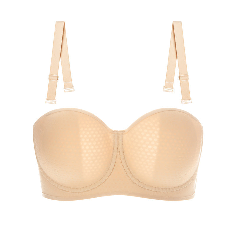 Breathable strapless bra for women