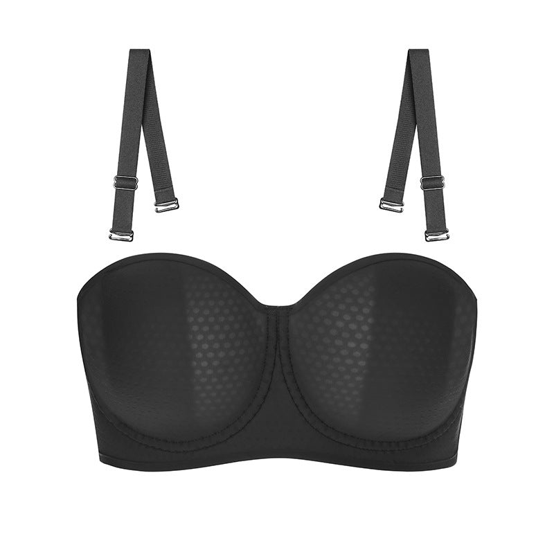 Breathable strapless bra for women