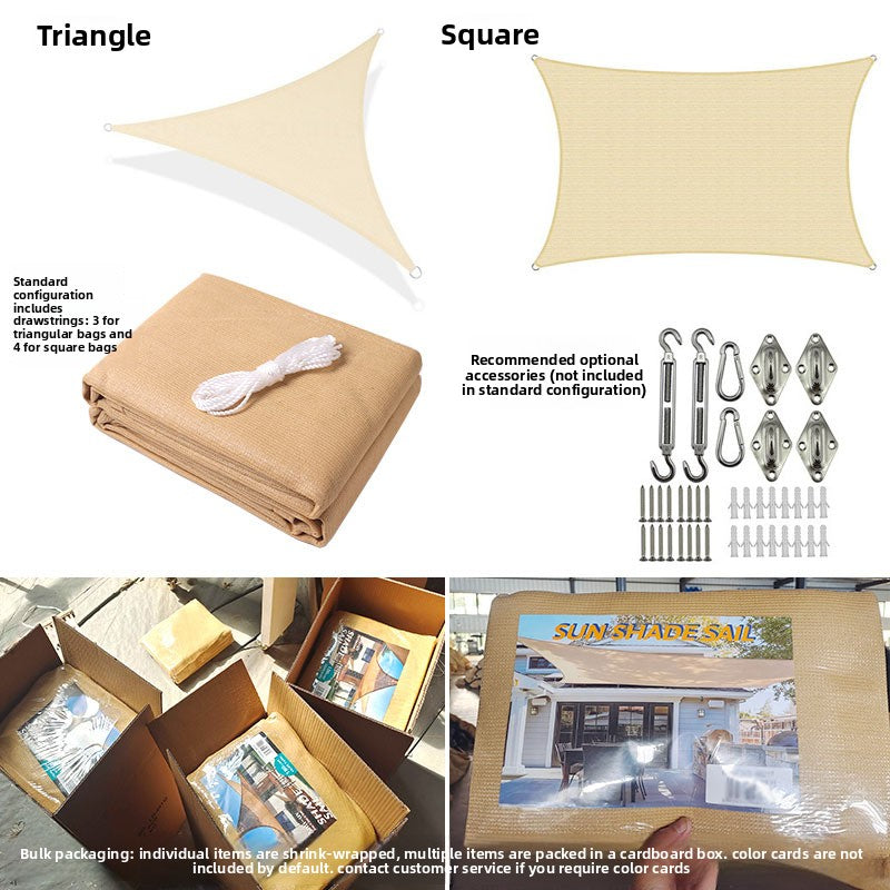 Breathable sun protection and shading sail