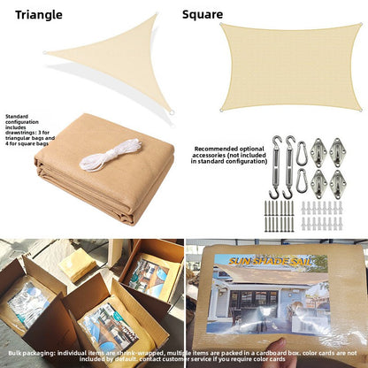 Breathable sun protection and shading sail
