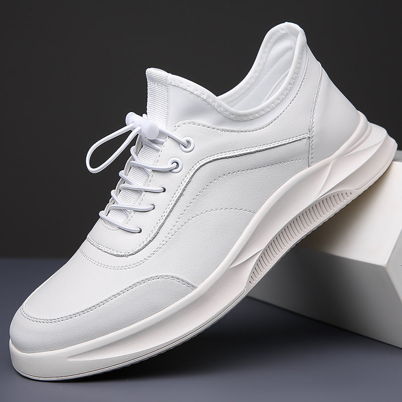 Breathable white sports shoes for travel