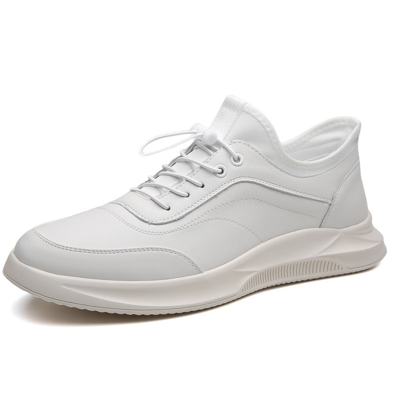 Breathable white sports shoes for travel