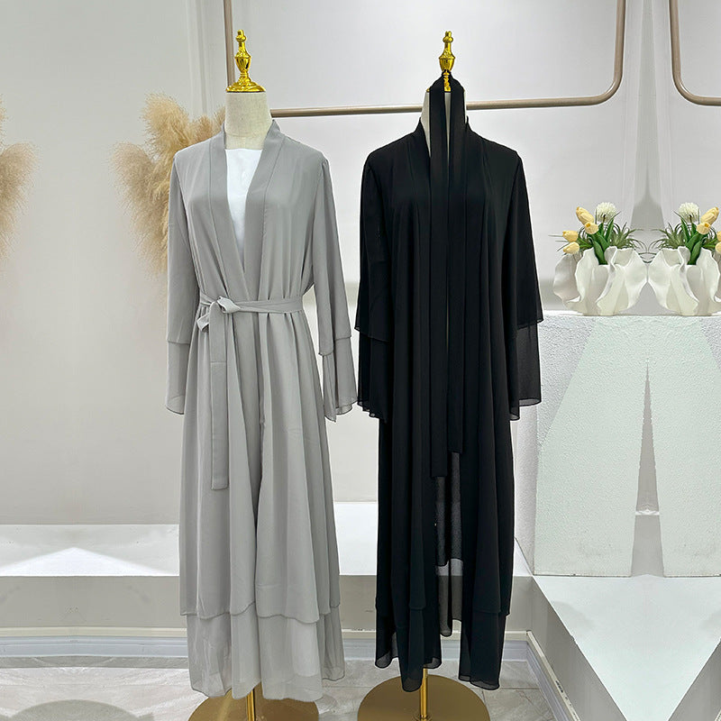 Breathable women's cardigan robe