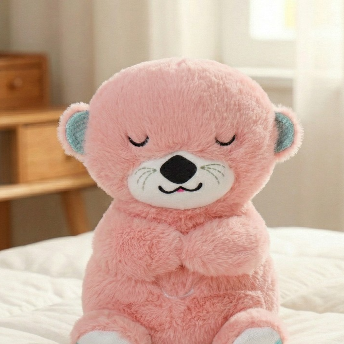 Breathing Light Up Music Plush Toy for Babies