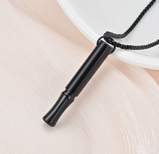 Breathing Meditation Necklace with Whistle Pendant