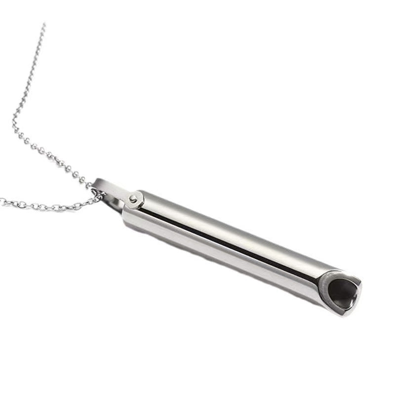 Breathing Meditation Necklace with Whistle Pendant
