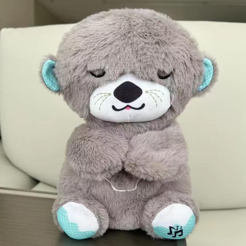 Breathing otter plush toy
