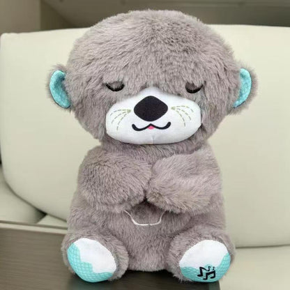 Breathing otter plush toy
