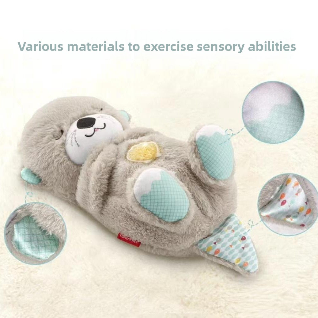 Breathing otter plush toy
