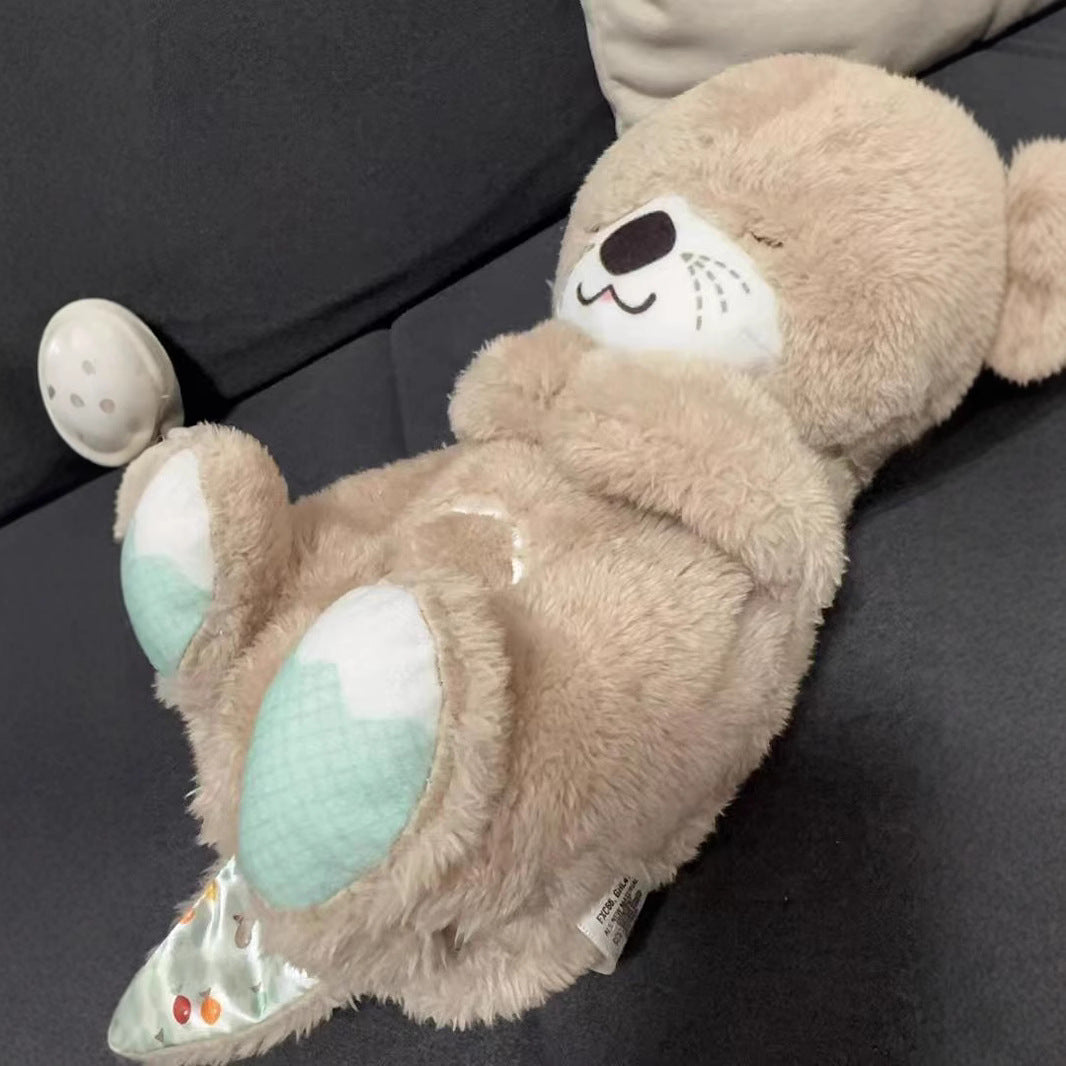 Breathing otter plush toy