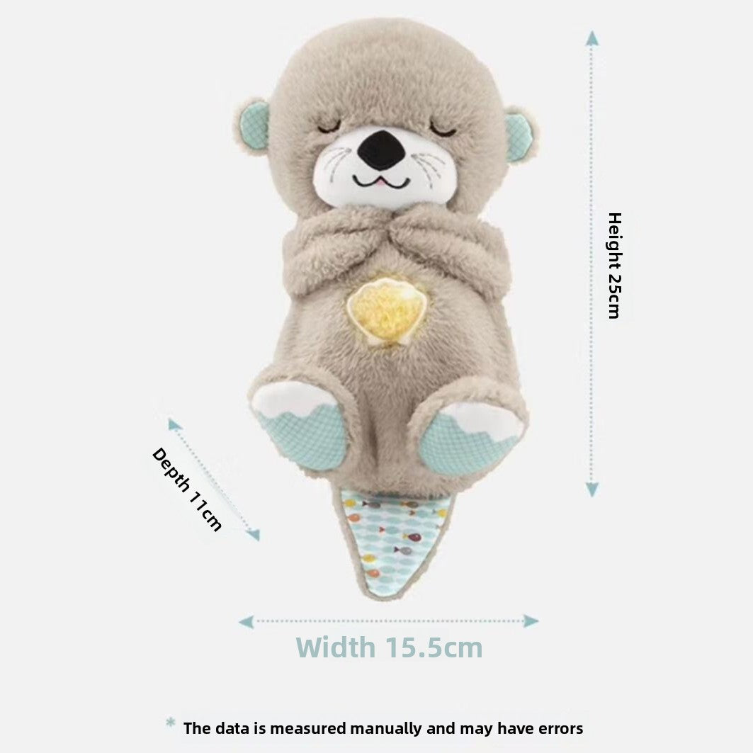 Breathing otter plush toy