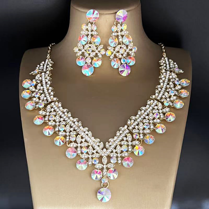 Bridal Crystal Necklace and Earrings Set