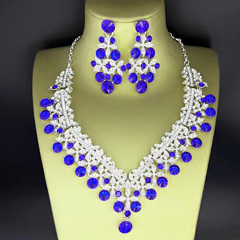 Bridal Crystal Necklace and Earrings Set
