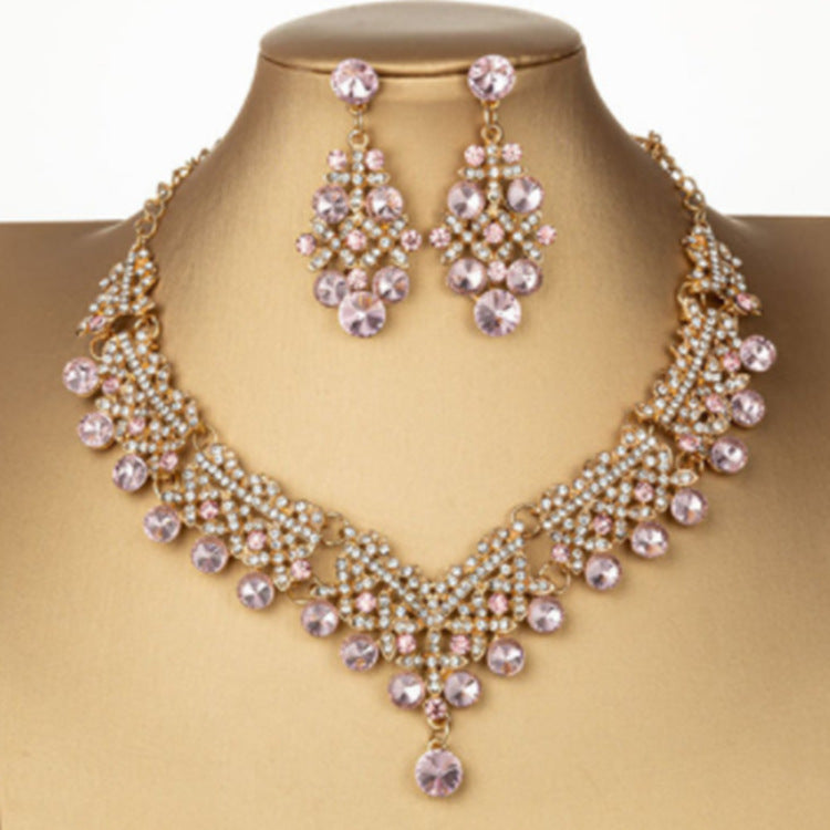 Bridal Crystal Necklace and Earrings Set