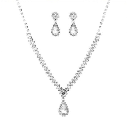 Bridal Jewelry suit Bracelet Cross-border Explosions Necklace Earrings Wedding Women Evening Dress Accessories Two-piece Set