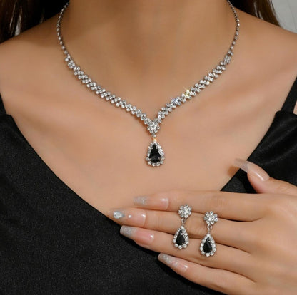 Bridal Jewelry suit Bracelet Cross-border Explosions Necklace Earrings Wedding Women Evening Dress Accessories Two-piece Set