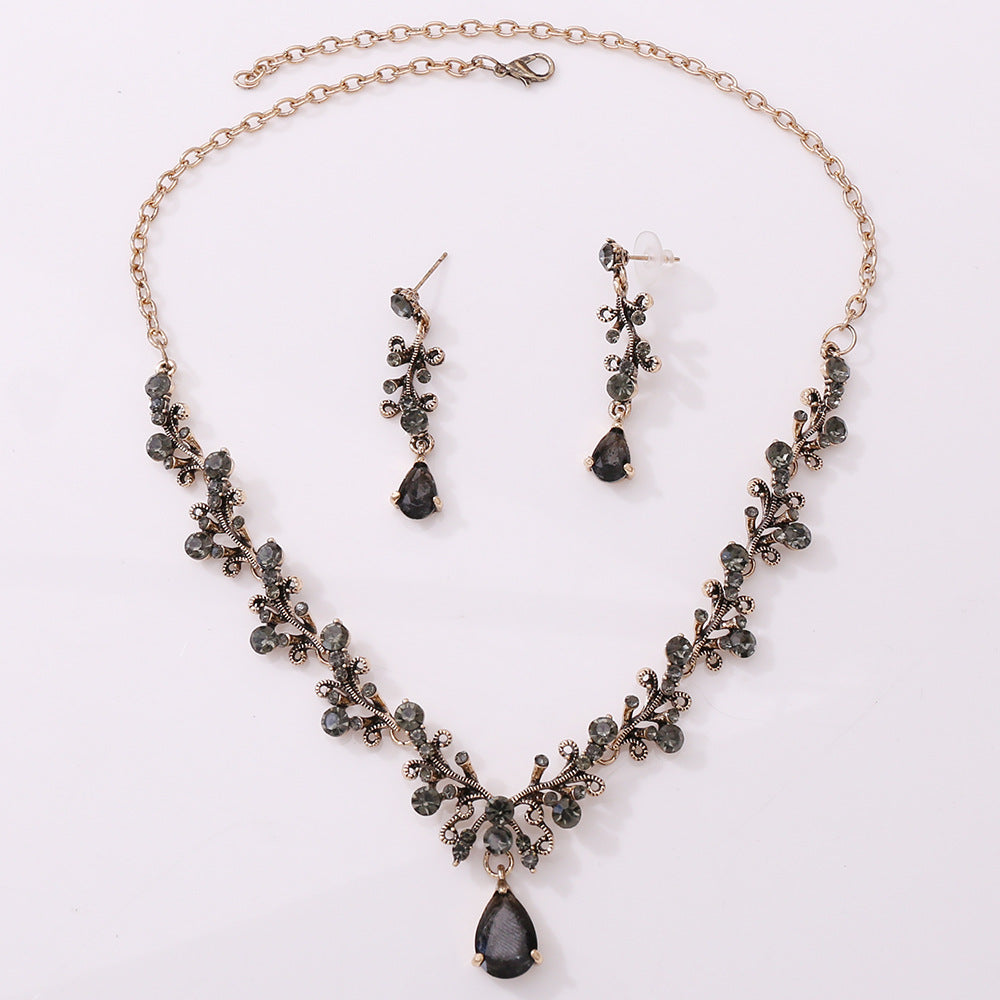 Bridal Zircon Necklace and Earrings Set