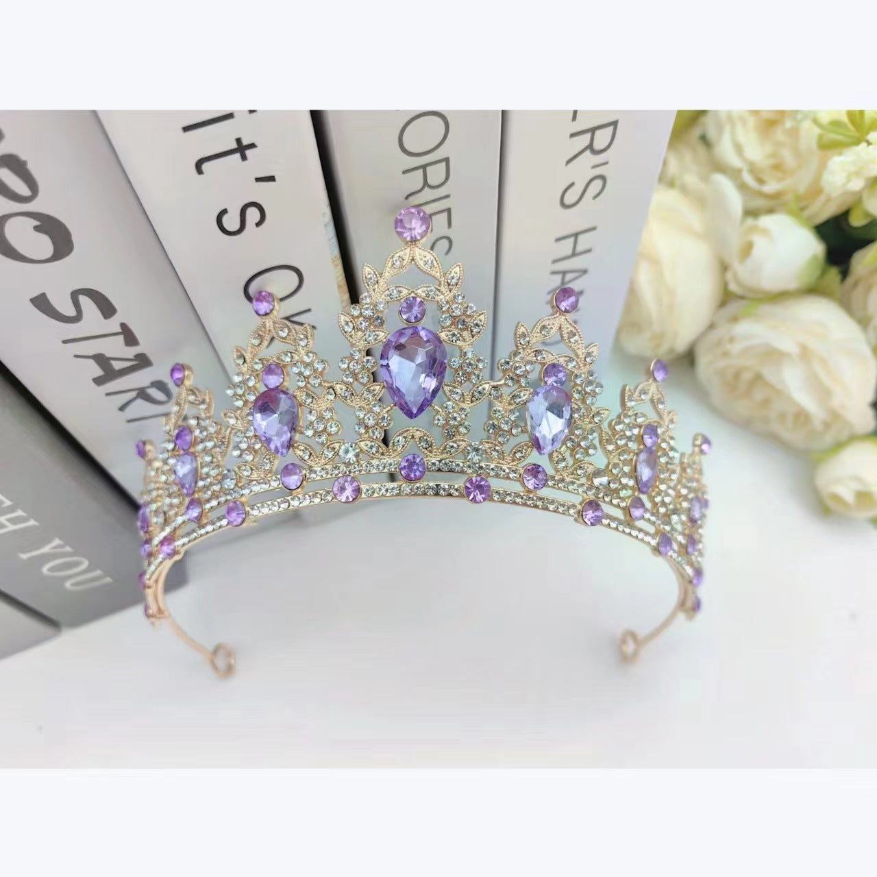 Bride Crown Headwear Birthday Party Alloy Hair Band Rhinestone Queen Hair Accessories Wedding Dress Crown