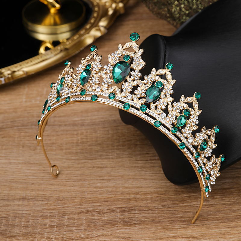 Bride Crown Headwear Birthday Party Alloy Hair Band Rhinestone Queen Hair Accessories Wedding Dress Crown