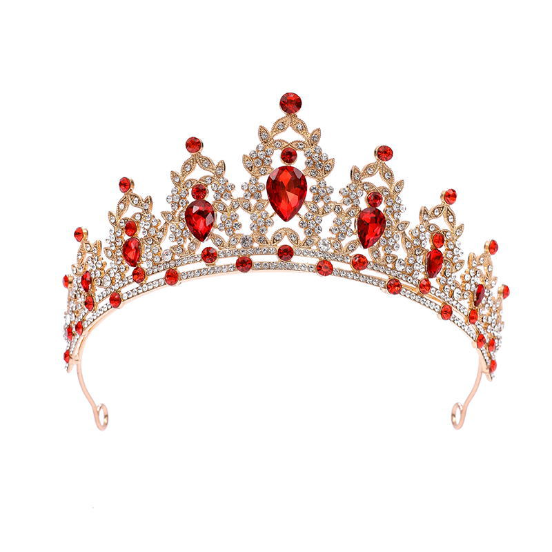 Bride Crown Headwear Birthday Party Alloy Hair Band Rhinestone Queen Hair Accessories Wedding Dress Crown
