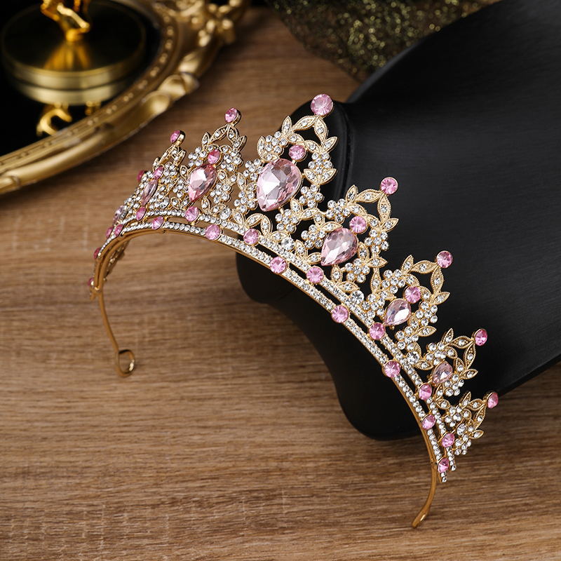 Bride Crown Headwear Birthday Party Alloy Hair Band Rhinestone Queen Hair Accessories Wedding Dress Crown