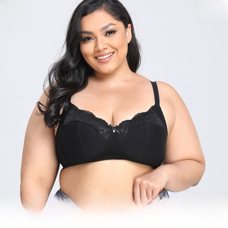 British size outer size large size bra ultra-thin lace black sexy underwear bra cross-border supply 38-50FGH