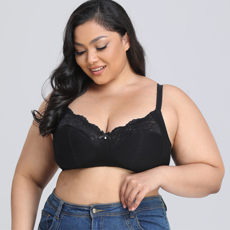 British size outer size large size bra ultra-thin lace black sexy underwear bra cross-border supply 38-50FGH