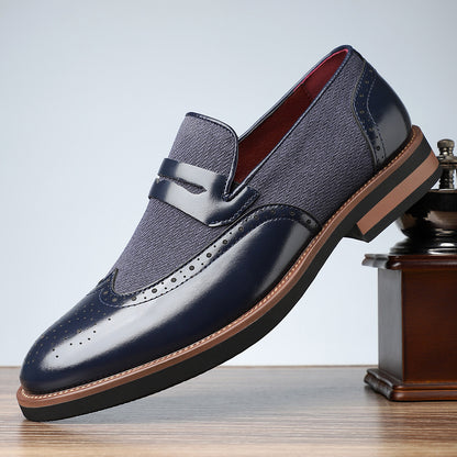 British-style business casual leather shoes