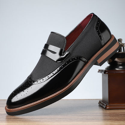 British-style business casual leather shoes