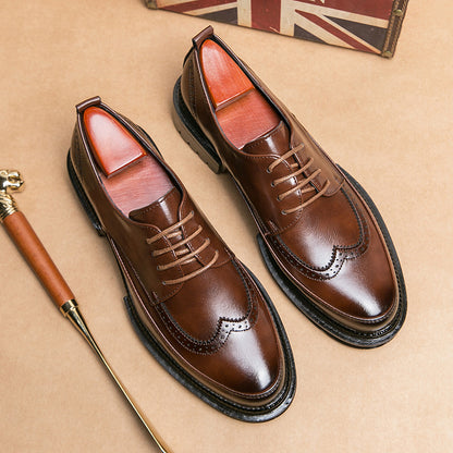 British-style casual leather shoes