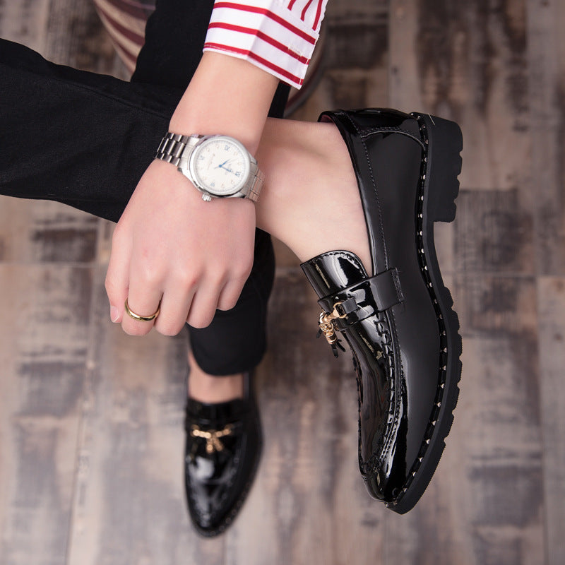 British Style Tassel Slip-On Men's Leather Shoes