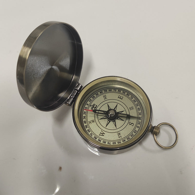 Bronze Flip Top Portable Outdoor Compass