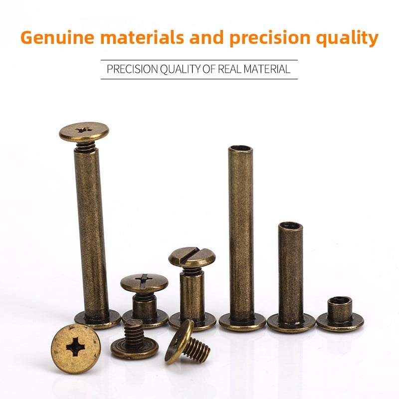 Bronze Ledger Nail Screws for Photo Albums and Recipe Books