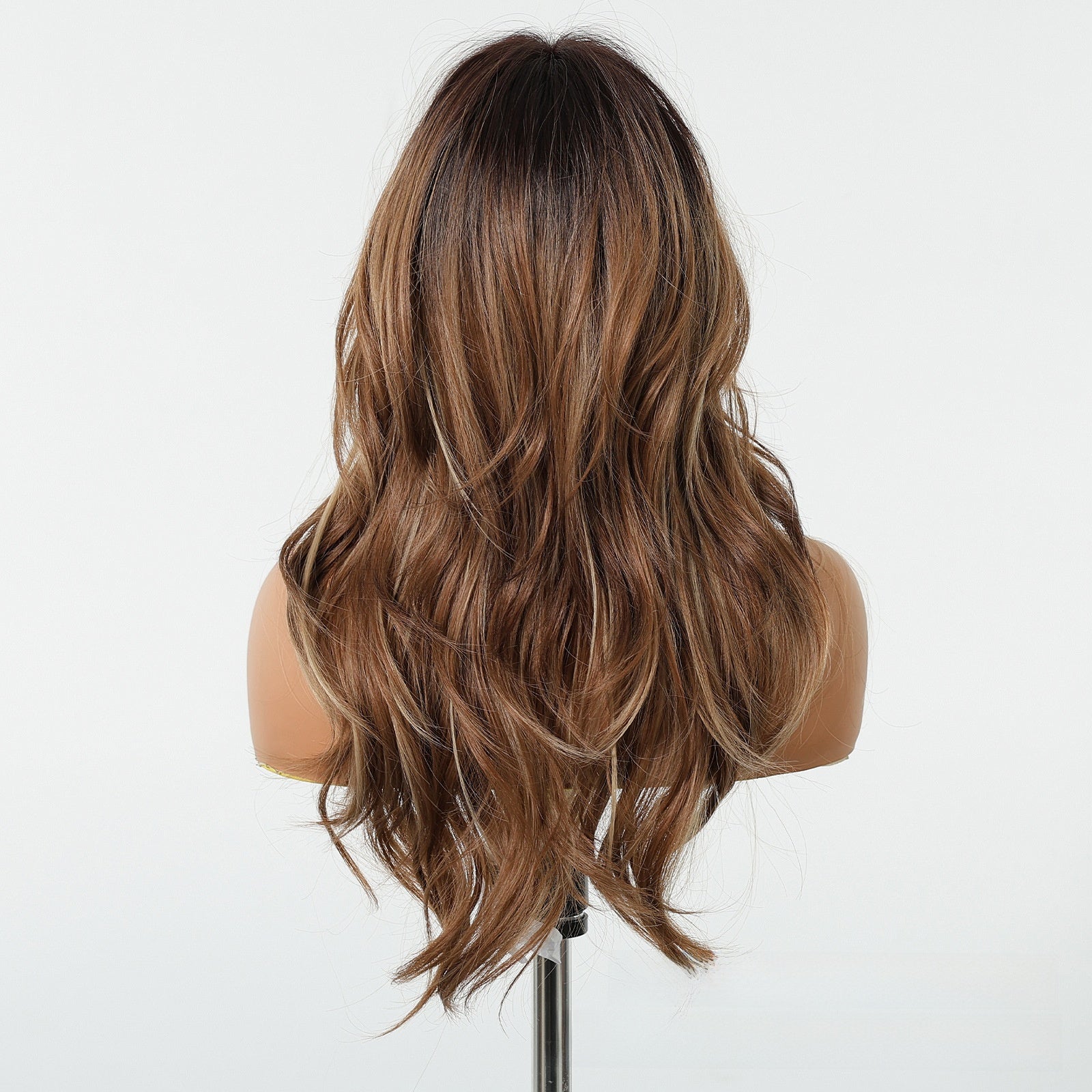 Brown Bang Long Curly Hair Wig