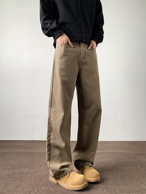 Brown Casual Long Pants