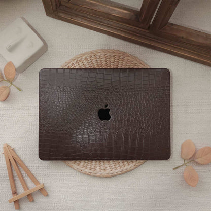 Brown Crocodile Pattern MacBook Protective Case