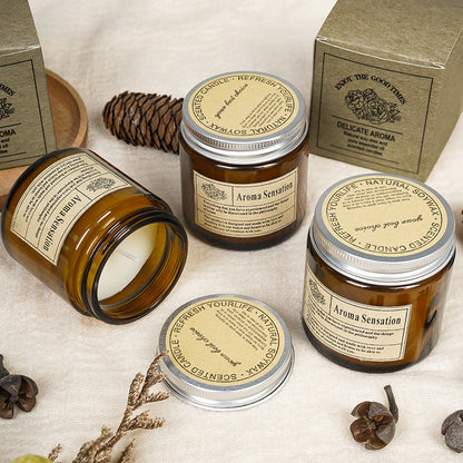 Brown Glass Aromatherapy Candles