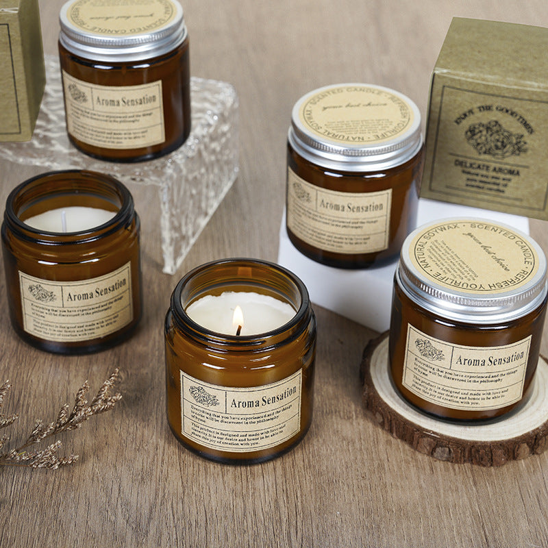 Brown Glass Aromatherapy Candles