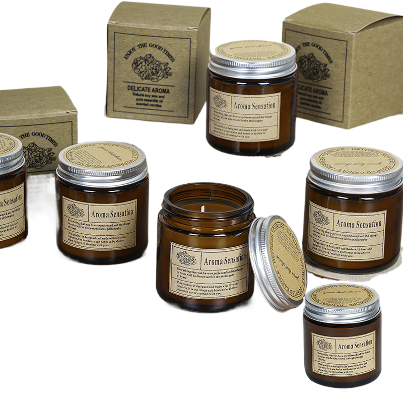 Brown Glass Aromatherapy Candles