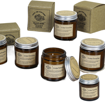 Brown Glass Aromatherapy Candles