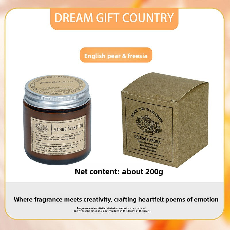 Brown Glass Aromatherapy Candles