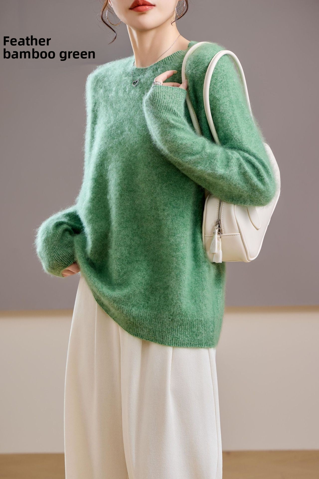 Brushed Cashmere Wool Sweater